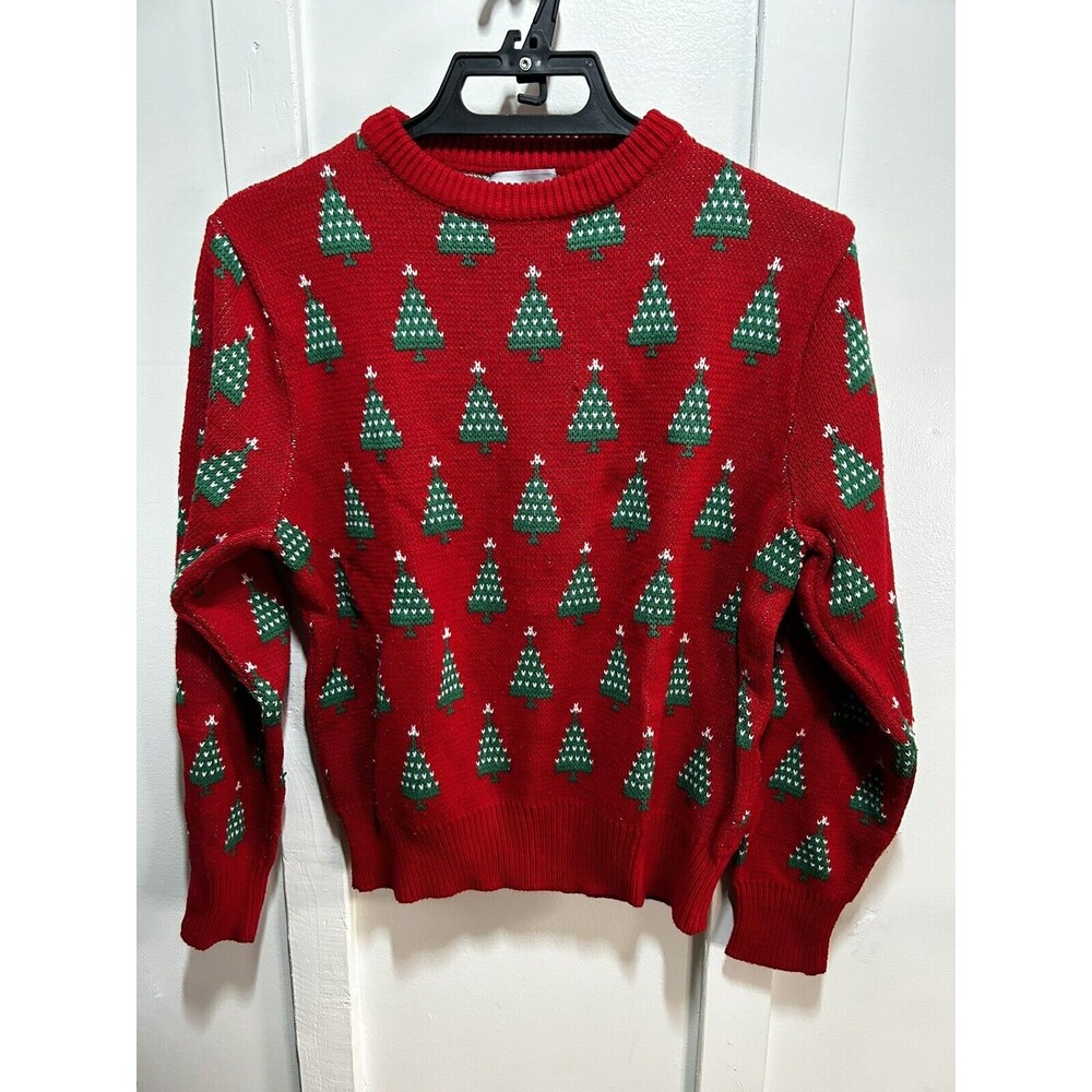 Objectives Youth Christmas Sweater Christmas Trees Size XL
